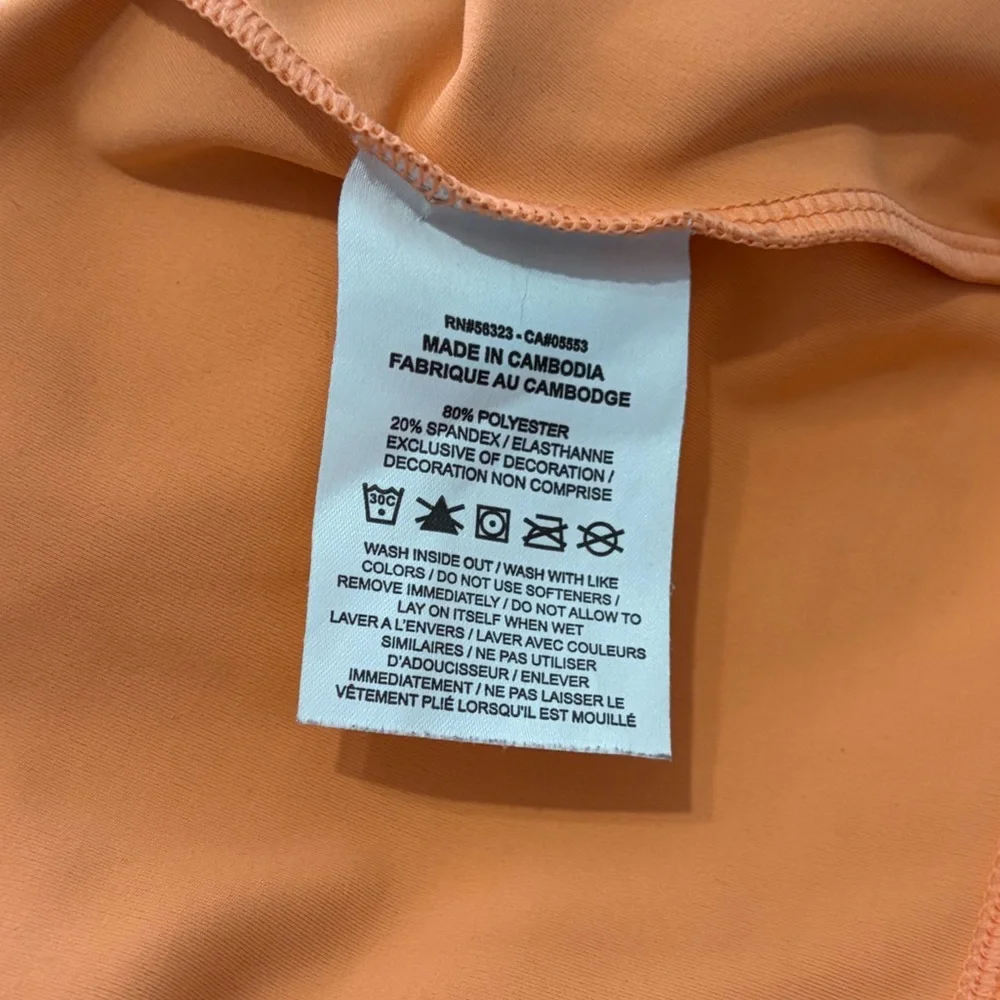 Nike Orange Crop Tank with Pink Accents